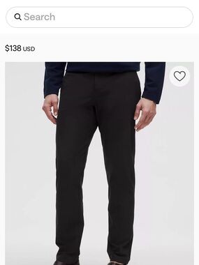 Lululemon Men's Classic Straight Fit Pants - Black